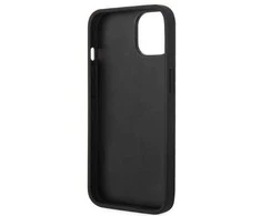 Karl Lagerfeld KLHCP14SG2CPS Apple iPhone 14/ 15 / 13 6,1″ sidabrinis kietas dėklas Glitter Choupette Patch