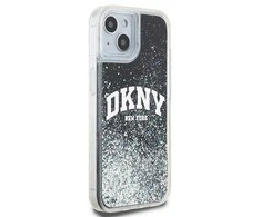 Apple iPhone 14 plus / 15 plus DKNY dėklas Liquid Glitter Big Logo (DKHCP15MLBNAEK) juodos spalvos