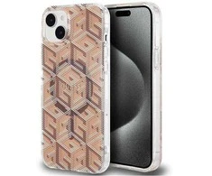 Dėklas GUESS GUHMP15MHGCUSTGW IPHONE 15 PLUS / 14 PLUS 6.7 "BROWN / BROWN HARDCASE IML GCUBE MAGSAFE