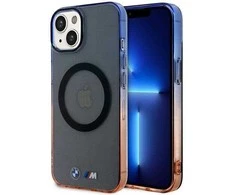 BMW BMHMP14MHTGE Apple iPhone 14 Plus 15 Plus 6.7″ dėklas pilkas kietas dėklas Gradient Bumper MagSafe
