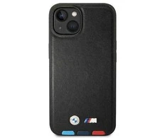 Apple iPhone 14 Plus BMW odinis dėklas Stamp Tricolor (BMHCP14M22PTDK) juodos spalvos
