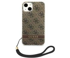 „Guess“ GUOHCP14MH4STW „Apple iPhone 14 Plus / 15 Plus 6.7“ rudas kietas dėklas 4G spausdinimo dirželis