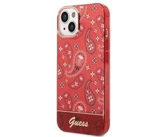 Apple iPhone 14 Plus Guess dėklas Bandana Paisley raudonos spalvos
