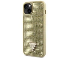 Guess GUHCP14MHDGTPD Apple iPhone 14 Plus/ 15 Plus 6.7″auksinis kietas dėklas Rhinestone Triangle
