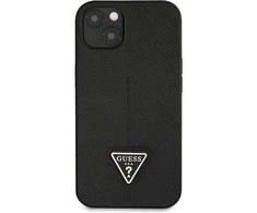 Dėklas GUESS GUHCP14MPSATLK IPHONE 14 PLUS / 15 PLUS 6.7 "Juodas / Juodas HARDCASE SAFFIANOTRIANGLE LOGO