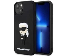 Karl Lagerfeld KLHCP14M3DRKINK Apple iPhone 14 Plus / 15 Plus 6.7″ juodos spalvos kietas dėklas Rubber Ikonik 3D