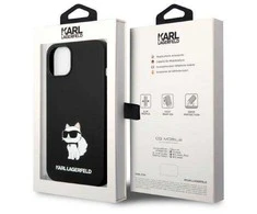 Karl Lagerfeld dėklas, skirtas iPhone 14 Plus 6,7 KLHMP14MSNCHBCK juodas kietas dėklas, skirtas Magsafe Silicone NFT Choupette