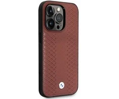 Apple iPhone 14 Pro BMW odinis dėklas Diamond Pattern (BMHCP14L22RFGR) burgundy