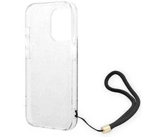 Dėklas Guess GUOHCP14LH4STK Apple iPhone 14 Pro 6,1″juodos spalvos hardcase 4G Print Strap