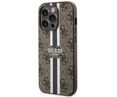 Guess GUHMP14LP4RPSW Apple iPhone 14 Pro 6.1″ rudos spalvos kietas dėklas 4G Printed Stripes MagSafe