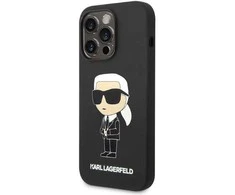Karl Lagerfeld dėklas, skirtas iPhone 14 Pro 6,1 KLHMP14LSNIKBCK juodos spalvos kietas dėklas , skirtas Silikoninis Ikonik Magsafe