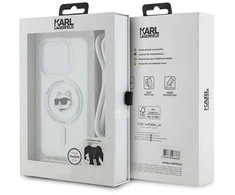 Karl Lagerfeld KLHMP14LHCCHNT Apple iPhone 14Pro 6.1″ kietas dėklas skaidrus IML Choupette Head &amp; Cord Magsa