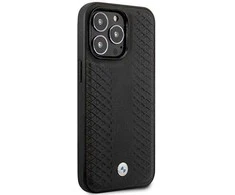 Apple iPhone 14 Pro Max BMW odinis dėklas Diamond Pattern MagSafe MagSafe (BMHMP14X22RFGK) juodos spalvos