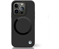 Dėklas BMW BMHMP14XSILBK2 Apple iPhone 14 Pro Max 6.7″ juodos spalvos Signature Liquid Silicone MagSafe