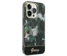 Guess GUHCP14XHGJGHA Apple iPhone 14 Pro Max 6,7″ žalias kietas dėklas Jungle Collection