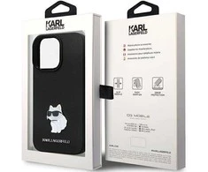 Dėklas Karl Lagerfeld KLHCP14XSMHCNPK IPHONE 14 PRO MAX 6.7 "Juodas/Juodas HARDCASE SILICONE C METAL PIN