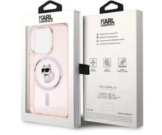 Karl Lagerfeld KLHMP14XHFCCNOP Apple iPhone 14 Pro Max 6.7″ rožinės spalvos kietas dėklas IML Choupette MagSafe