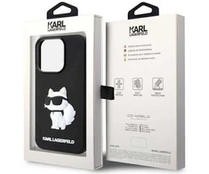 Apple iPhone 14 Pro Max Karl Lagerfeld dėklas Rubber Choupette 3D (KLHCP14X3DRKHNK) juodos spalvos