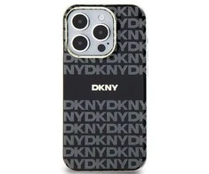 DKNY DKHMP15MHRHSEK Apple iPhone 15 Plus 14 Plus 6.7 inch juodos spalvos kietas dėklas IML Mono & Stripe MagSafe