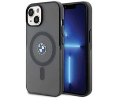 Dėklas BMW BMHMP15MDSLK Apple iPhone 15 Plus 14 Plus 6.7″ juodos spalvos kietas dėklas IML Signature MagSafe