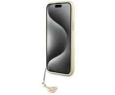 Guess GUHCP15MGF4GGR Apple iPhone 15 Plus / 14 Plus 6.7″ pilkas kietas dėklas 4G Charms Collection