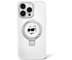 Karl Lagerfeld KLHMP15MHMRSCHH Apple iPhone 15 Plus / 14 Plus 6.7″ baltos spalvos kietas dėklas Ring Stand Choupett