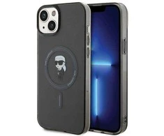 Apple iPhone 15 Plus Karl Lagerfeld dėklas IML Ikonik MagSafe (KLHMP15MHFCKNOK) juodos spalvos