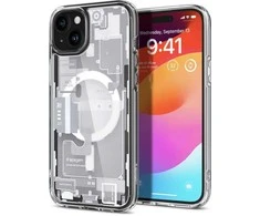 Spigen Ultra Hybrid Zero One (MagFit) dėklas skirtas Apple iPhone 15 Plus, spalva - Zero One White
