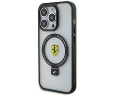 Ferrari FEHMP15LUSCAH Apple iPhone 15 Pro 6.1″ skaidrus kietas dėklas Ring Stand 2023 Collection MagSafe