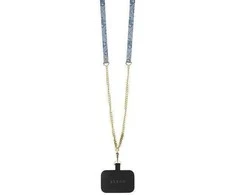 Apple iPhone 15 Pro Guess dėklas Crossbody 4G Metal Logo (GUHCP15LP4TDSCPB) mėlynos spalvos
