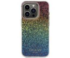 Dėklas GUESS GUHCP15LHDECMI IPHONE 15 PRO 6.1 "DAUGIAspalvis KIETAS DĖLIS IML FACETED MIRROR DISCO IRIDESCENT