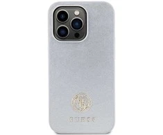 Apple iPhone 15 Pro Guess dėklas Strass Metal Logo (GUHCP15LPS4DGPS) sidabrinės spalvos