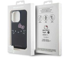 Apple iPhone 15 Pro Hello Kitty dėklas IML Kitty Face (HKHCP15LHKHLK) juodos spalvos