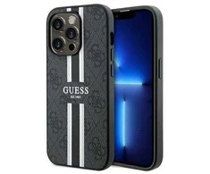 Dėklas GUESS GUHMP15XP4RPSK IPHONE 15 PRO MAX 6.7 "Juodas/Juodas HARDCASE 4G PRINTED STRIPE MAGSAFE