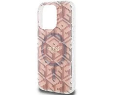Dėklas GUESS GUHMP15XHGCUSTGP IPHONE 15 PRO MAX 6.7 "Rožinis/Rožinis HARDCASE IML GCUBE MAGSAFE