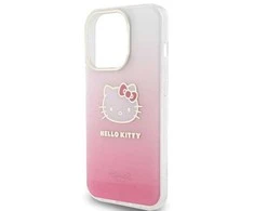 Apple iPhone 15 Pro Max Hello Kitty dėklas IML Gradient Electrop Kitty Head (HKHCP15XHDGKEP) rožinės spalvos