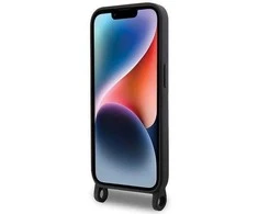 Karl Lagerfeld KLHCP15XSCBSKNK Apple iPhone 15 Pro Max 6.7″ kietas dėklas juodos spalvos Crossbody Silicone Ikonik
