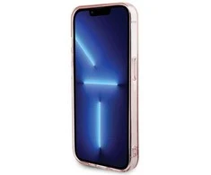 Karl Lagerfeld Monogram Choupette - dėklas skirtas Apple iPhone 15 Pro Max Rožinė
