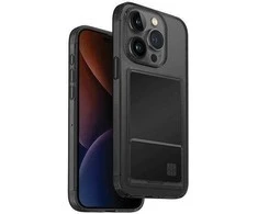 UNIQ dėklas Air Fender ID Apple iPhone 15 Pro Max 6.7″ smoked pilkos spalvos tinted Cardslot
