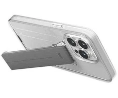 UNIQ dėklas Heldro Mount with Stand Apple iPhone 15 Pro Max 6.7″ skaidrus/lucent clear