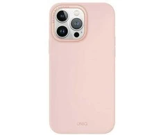 UNIQ dėklas Lino Hue Apple iPhone 15 Pro Max 6.7″ Magclick Charging blush rožinės spalvos