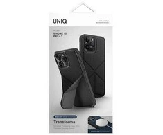 Apple iPhone 15 Pro Max UNIQ Transforma Magclick Charging dėklas telefonui juodos spalvos
