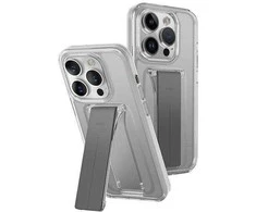 Dėklas UNIQ Heldro laikiklis su stovu Apple iPhone 15 Pro 6.1" skaidrus/lucent skaidrus