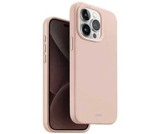 UNIQ dėklas Lino Hue Apple iPhone 15 Pro 6.1″ Magclick Charging blush rožinės spalvos