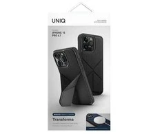 Apple iPhone 15 Pro UNIQ Transforma Magclick Charging dėklas telefonui juodos spalvos
