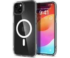 Spigen Ultra Hybrid (MagFit) dėklas skirtas Apple iPhone 15, spalva - Balta