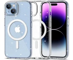 Apple iPhone 15 Tech-Protect FlexAir Hybrid MagSafe Glitter dėklas telefonui skaidrus