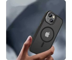 Apple iPhone 15 Tech-Protect Magmat „2” MagSafe Matte dėklas telefonui juodos spalvos