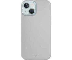 UNIQ dėklas Lino Hue Apple iPhone 15 / 14 / 13 6.1″ Magclick Charging chalk pilkos spalvos