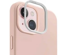 UNIQ dėklas Lino Hue Apple iPhone 15 / 14 / 136.1" Magclick Charging rožinės spalvos